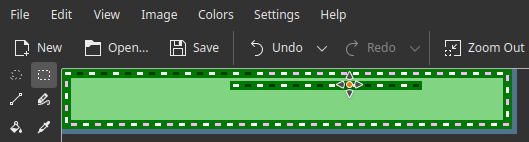 paste and position the section of recoloured pips