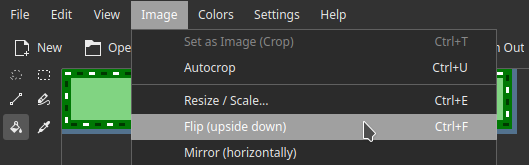 flip the first frame both horizontally and vertically to get the second frame